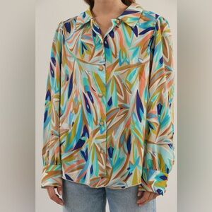 MISSONI for TARGET Multicolor Abstract Buttondown Shirt